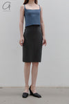 Swaying/Knit cashmere skirt SW23SS3B35 Deep gray